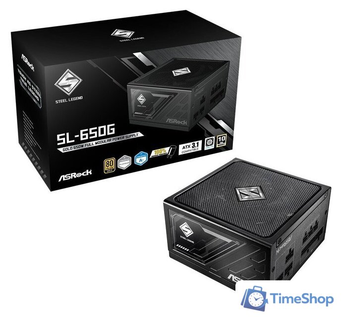Блок питания ASRock Steel Legend 650W SL-650G - Изображение №2 — Интернет-магазин Time-Shop