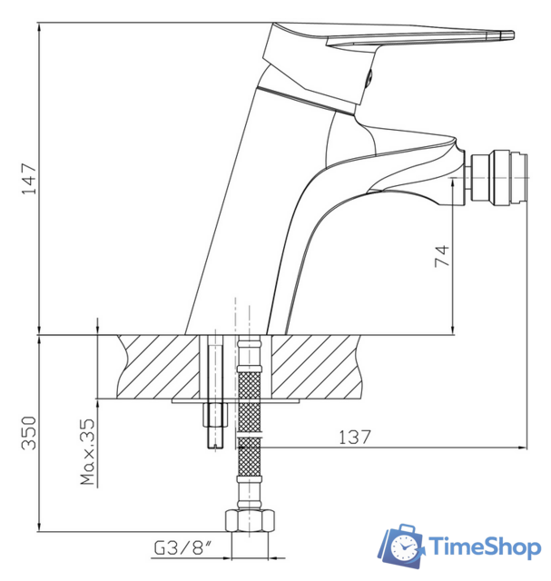Смеситель Armatura Topaz 4017-015-00 - Изображение №2 — Интернет-магазин Time-Shop