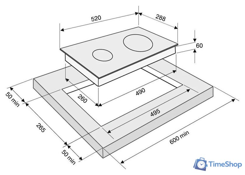 Варочная панель Krona Zauber 30 BL TK - Изображение №12 — Интернет-магазин Time-Shop