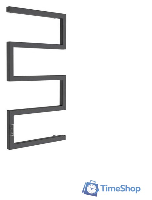 Полотенцесушитель Маргроид Ferrum Snake СНШ профильный 80*50 Черный матовый, скрытого монтажа, таймер слева - Изображение №1 — Интернет-магазин Time-Shop