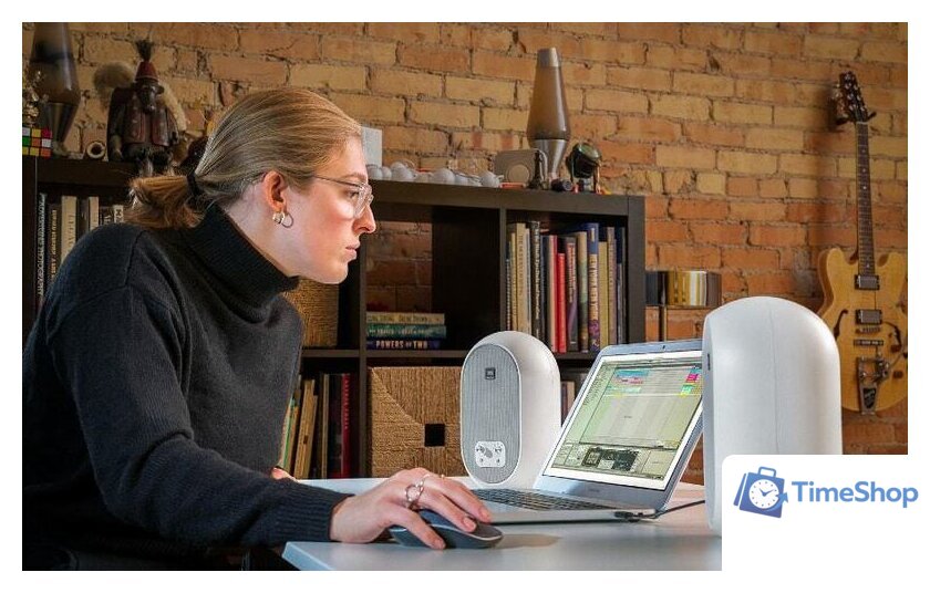 Акустика JBL 104-BT (белый) - Изображение №6 — Интернет-магазин Time-Shop