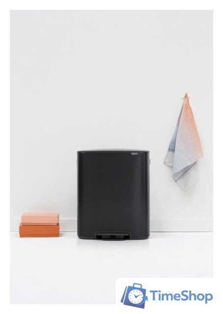 Система сортировки мусора Brabantia Bo Pedal Bin 2 x 30 л (черный матовый) - Изображение №12 — Интернет-магазин Time-Shop