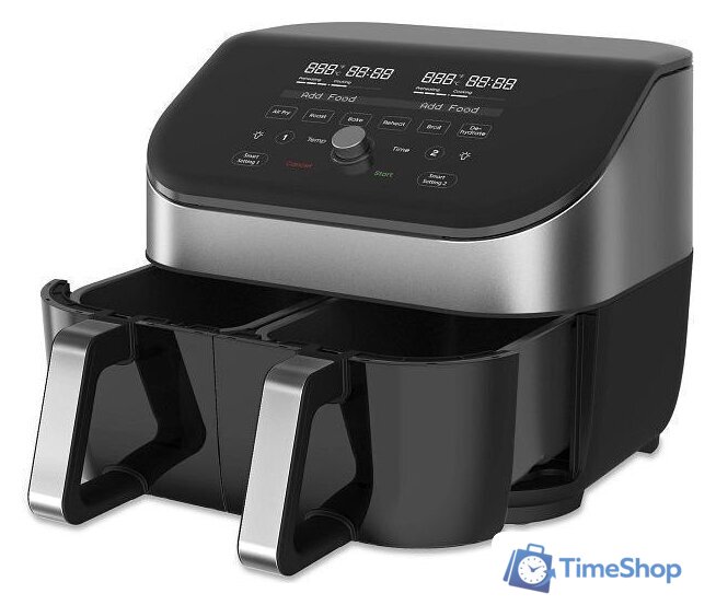 Аэрогриль (аэрофритюрница) Instant Vortex Plus Dual (серебристый/черный) - Изображение №1 — Интернет-магазин Time-Shop