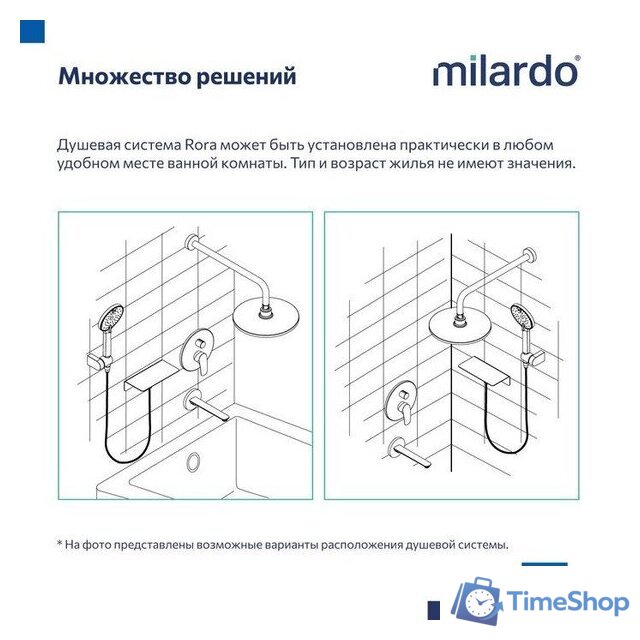Душевая система  Milardo Rora RORSB03M68 - Изображение №10 — Интернет-магазин Time-Shop
