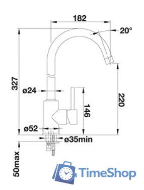 Смеситель Blanco Mida Silgranit (антрацит) - Изображение №2 — Интернет-магазин Time-Shop
