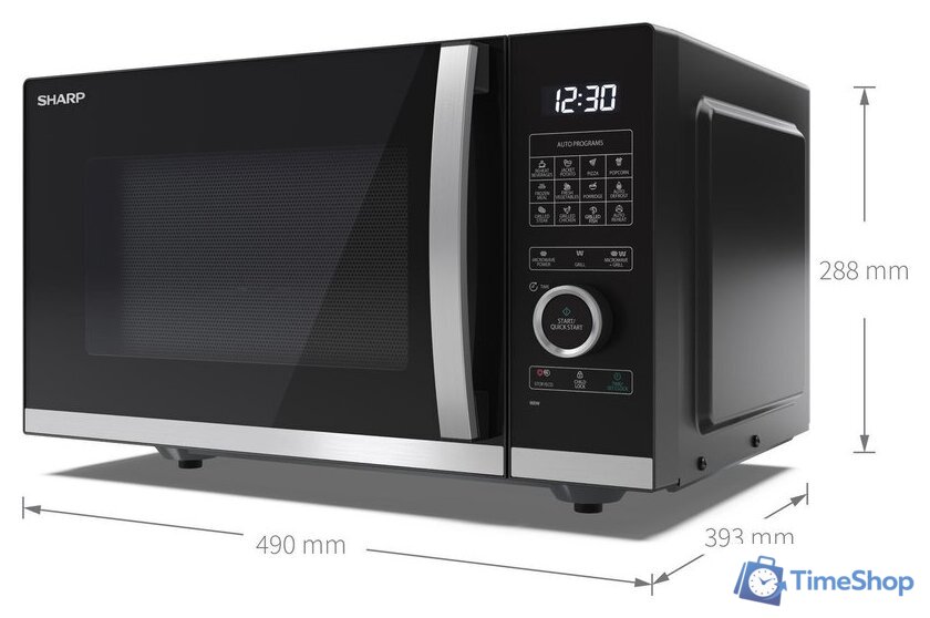 Микроволновая печь Sharp YC-QG234AE-B - Изображение №6 — Интернет-магазин Time-Shop