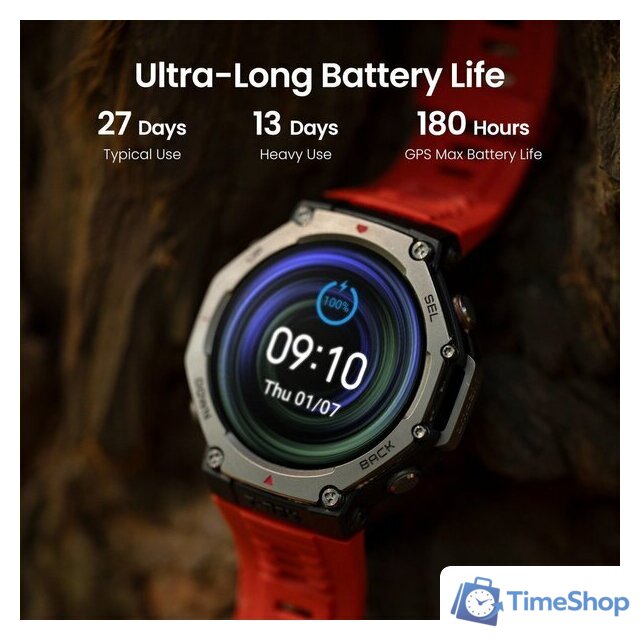 Умные часы Amazfit T-Rex 3 (серый туман) - Изображение №4 — Интернет-магазин Time-Shop