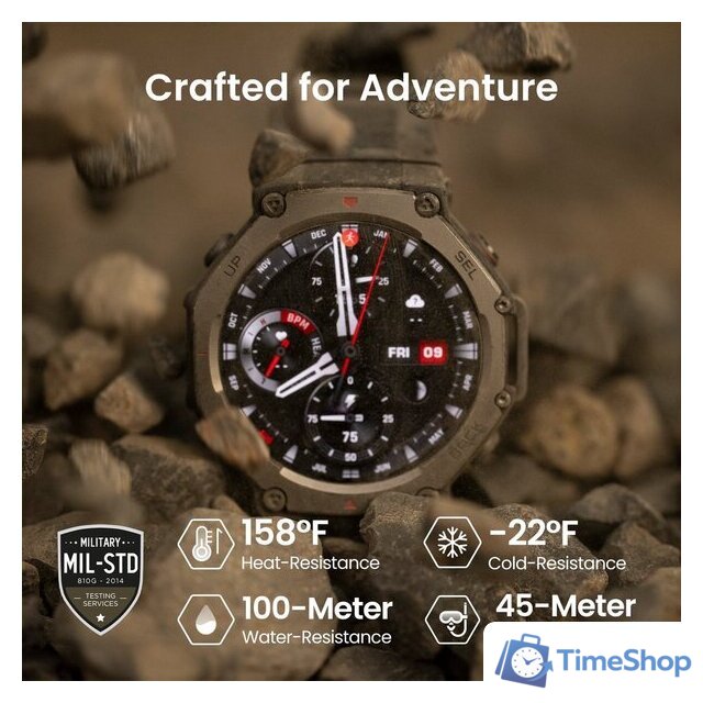 Умные часы Amazfit T-Rex 3 (серый туман) - Изображение №6 — Интернет-магазин Time-Shop