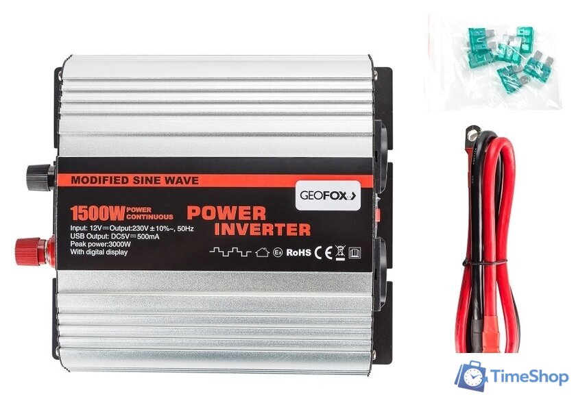 Автомобильный инвертор GEOFOX MD 1500W - Изображение №5 — Интернет-магазин Time-Shop