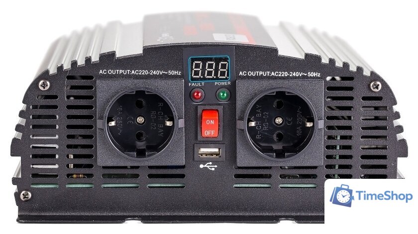 Автомобильный инвертор GEOFOX MD 1500W - Изображение №4 — Интернет-магазин Time-Shop