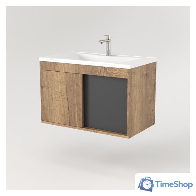  Дабер Тумба под умывальник 014 Cersanit Como 70 Т14.7C.0.22 (дуб галифакс/серый) - Изображение №2 — Интернет-магазин Time-Shop