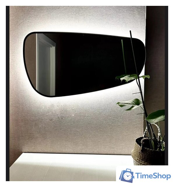 Зеркало EMZE 50x90 LED.UV.NF.50.90.CHE.SW.4K (черный УФ-окантовкой и подсветкой) - Изображение №3 — Интернет-магазин Time-Shop