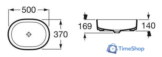 Умывальник Roca Inspira Round 327520000 - Изображение №2 — Интернет-магазин Time-Shop