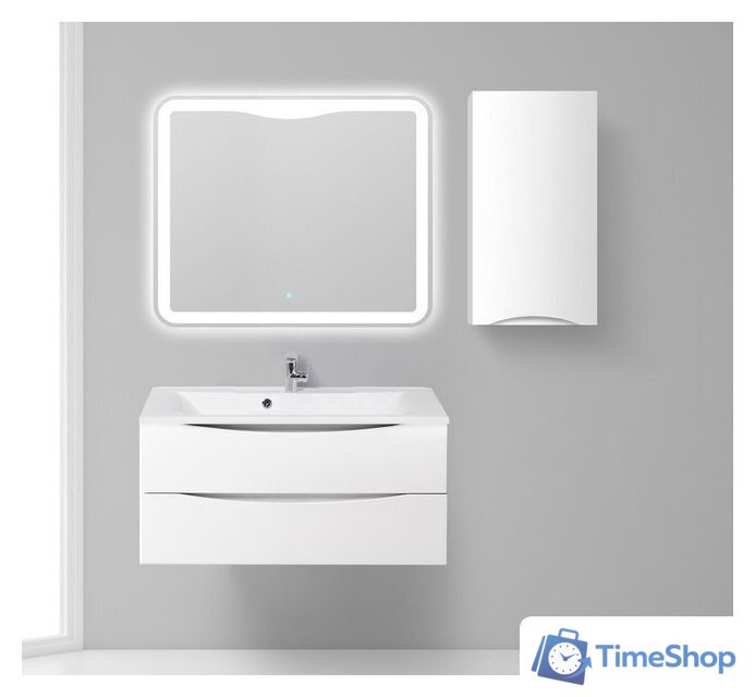  BelBagno Шкаф-полупенал Fly-Marino-750-1A-SC-BL-P-L (bianco lucido) - Изображение №2 — Интернет-магазин Time-Shop