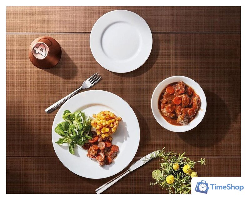 Набор тарелок Luminarc Plumi V5586 (18шт, белый) - Изображение №9 — Интернет-магазин Time-Shop