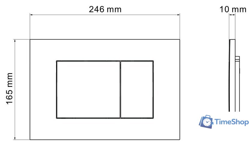 Инсталляция для унитаза Asten Readle Zentralmodul AR0501-0601M c кнопкой сатин (хром матовый) - Изображение №12 — Интернет-магазин Time-Shop