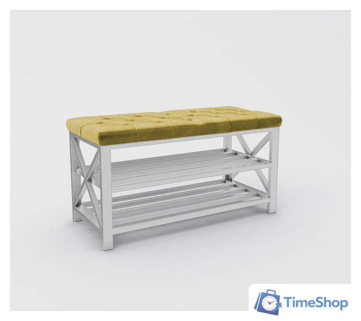 Банкетка Hype Mebel Будс (белый/золото) - Изображение №1 — Интернет-магазин Time-Shop