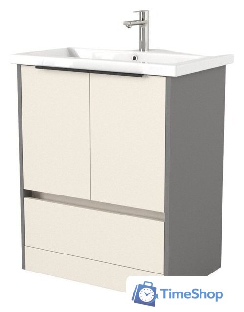  Дабер Тумба под умывальник 017 Cersanit Como 70 Т17.7С.0.19Ч (бежевый/серый/ручка черная) - Изображение №1 — Интернет-магазин Time-Shop