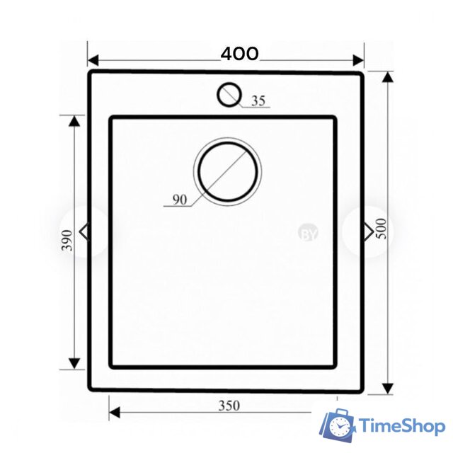 Кухонная мойка Hansen HS40050 - Изображение №4 — Интернет-магазин Time-Shop