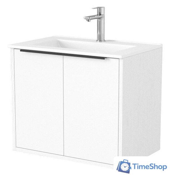  Дабер Тумба под умывальник 018 WeltWasser Deilbach 7517-60 Т18.6W.0.5Ч (белый древесный/ручка черная) - Изображение №1 — Интернет-магазин Time-Shop