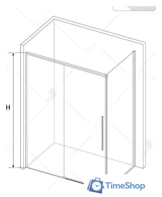 Душевой уголок RGW SV-42G 32324280-16 80x100 (золото brush/прозрачное стекло) - Изображение №3 — Интернет-магазин Time-Shop