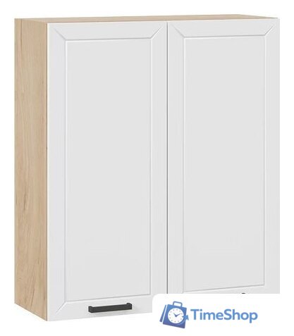 Шкаф навесной Трия Лорас 1ВВ8 с двумя дверями (дуб крафт золотой/холст белый) - Изображение №1 — Интернет-магазин Time-Shop