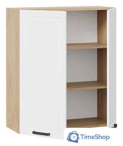 Шкаф навесной Трия Лорас 1ВВ8 с двумя дверями (дуб крафт золотой/холст белый) - Изображение №2 — Интернет-магазин Time-Shop