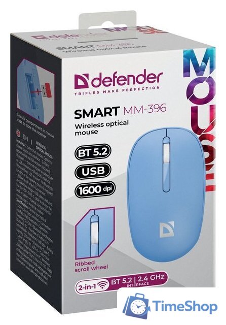 Мышь Defender Smart MM-396 (синий) - Изображение №5 — Интернет-магазин Time-Shop