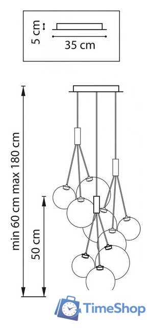 Подвесная люстра Lightstar Sferetta 801090 - Изображение №9 — Интернет-магазин Time-Shop