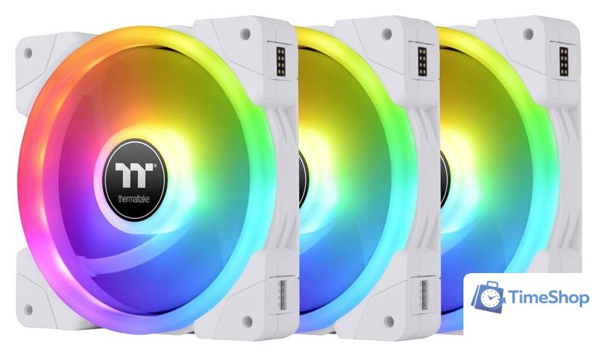 Комплект вентиляторов для корпуса с контроллером Thermaltake SWAFAN EX14 RGB White TT Premium Edition CL-F162-PL14SW-A - Изображение №1 — Интернет-магазин Time-Shop