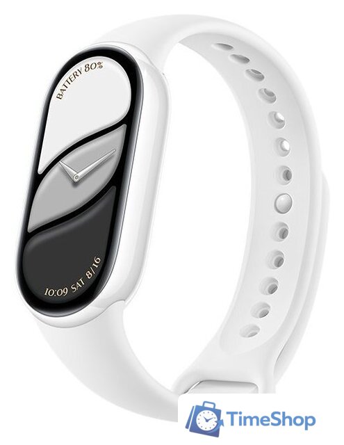 Фитнес-браслет Xiaomi Smart Band 10 M2459B1 (белая керамика, с белым силиконовым ремешком, международная версия) - Изображение №1 — Интернет-магазин Time-Shop