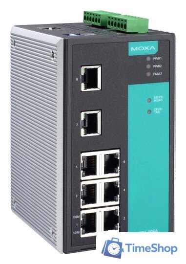 Управляемый коммутатор 2-го уровня Moxa EDS-508A-T - Изображение №1 — Интернет-магазин Time-Shop