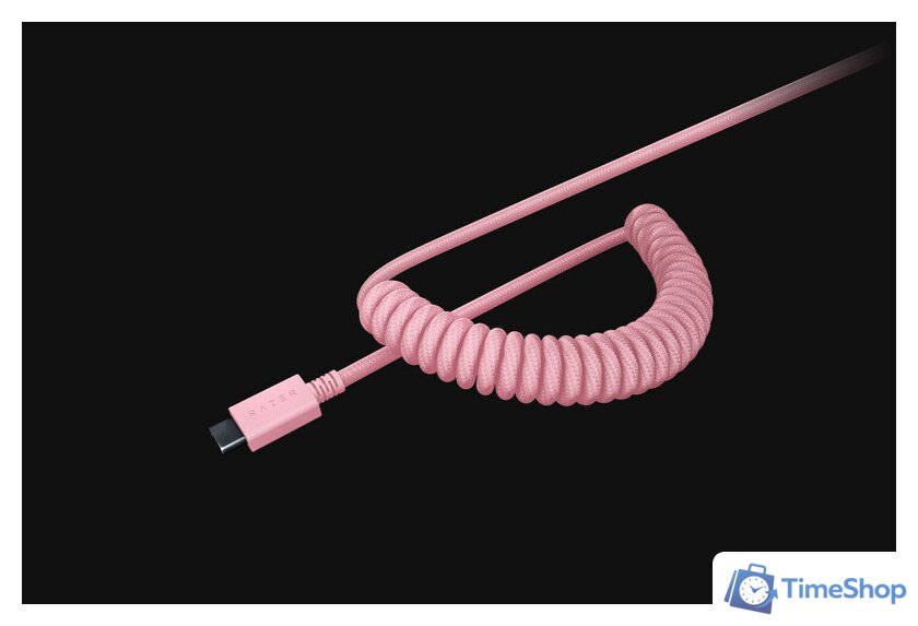 Набор аксессуаров Razer PBT Keycap + Coiled Cable Upgrade Set Quartz Pink - Изображение №2 — Интернет-магазин Time-Shop