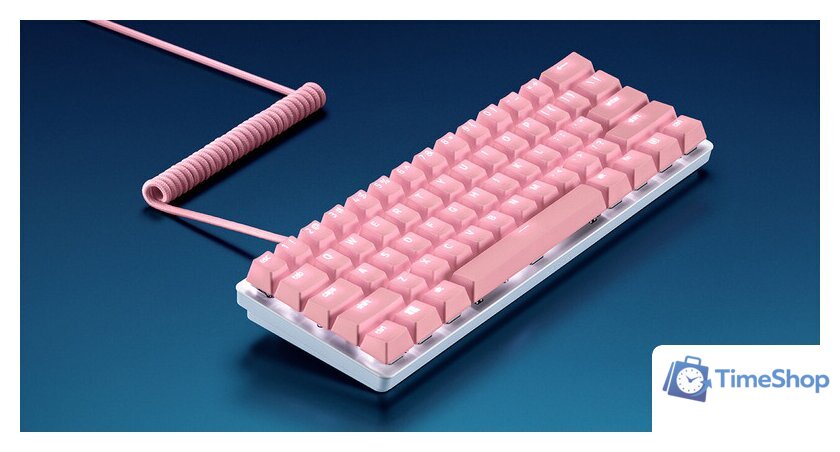 Набор аксессуаров Razer PBT Keycap + Coiled Cable Upgrade Set Quartz Pink - Изображение №4 — Интернет-магазин Time-Shop