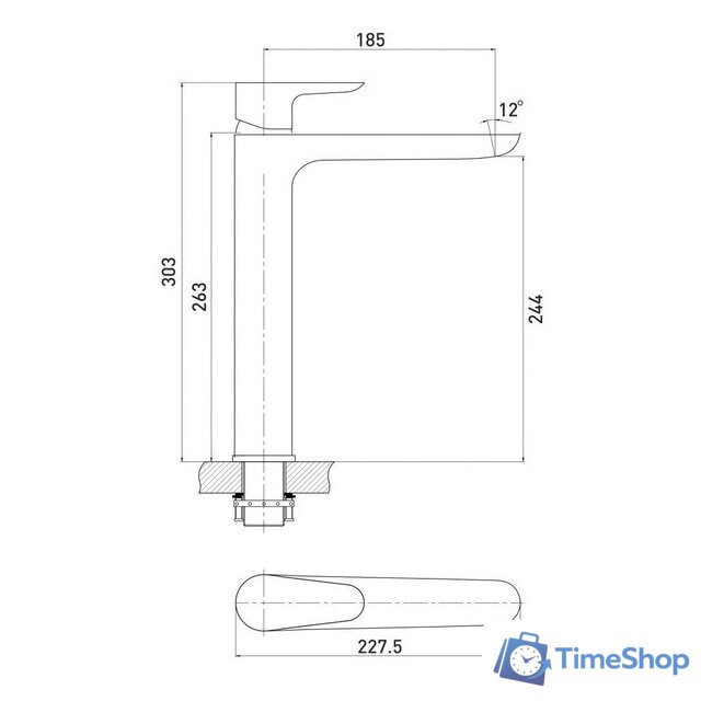 Смеситель Gross Aqua Space 65155288С - Изображение №3 — Интернет-магазин Time-Shop
