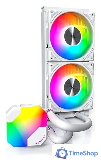 Система жидкостного охлаждения для процессора Montech HyperFlow ARGB 240 (белый) - Изображение №2 — Интернет-магазин Time-Shop