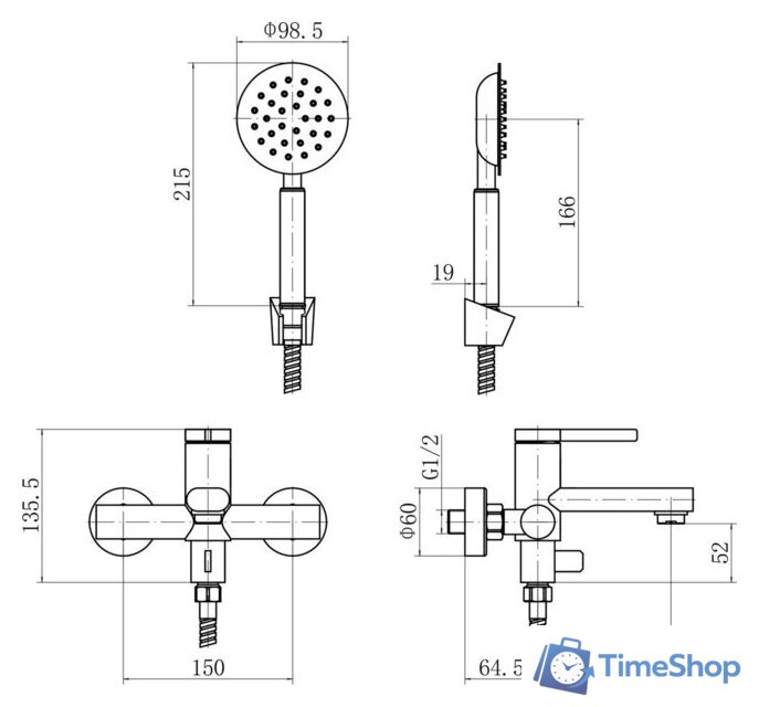 Смеситель Fashun A53030 - Изображение №3 — Интернет-магазин Time-Shop