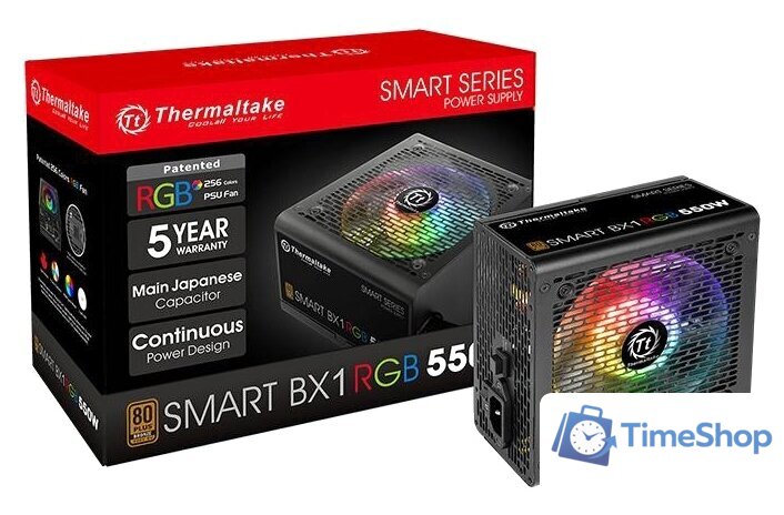 Блок питания Thermaltake Smart BX1 RGB 550W SP-550AH2NKB-2 - Изображение №7 — Интернет-магазин Time-Shop