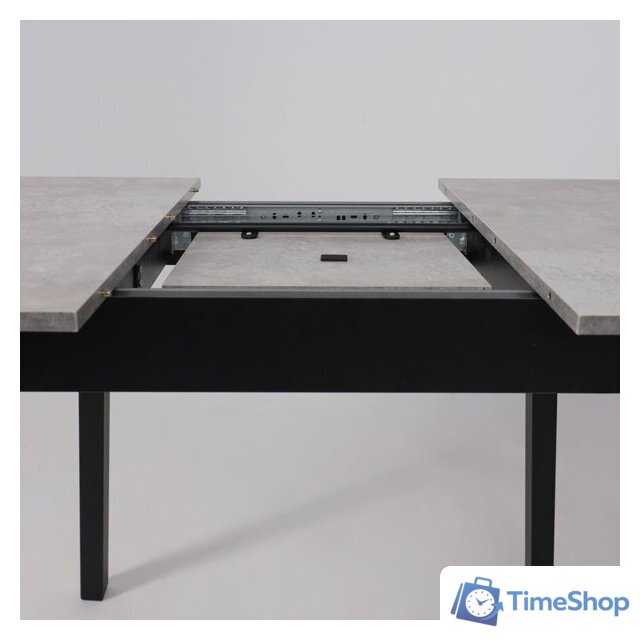 Кухонный стол Мамадома Tirk radial-94 раздвижной 94-126х64 (серый сланец/черный) - Изображение №15 — Интернет-магазин Time-Shop