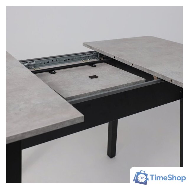 Кухонный стол Мамадома Tirk radial-94 раздвижной 94-126х64 (серый сланец/черный) - Изображение №14 — Интернет-магазин Time-Shop