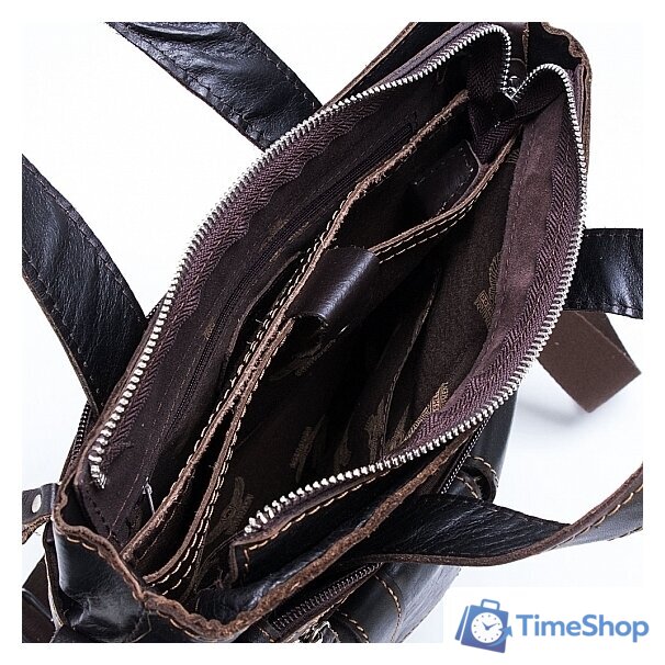 Мужская сумка Poshete 196-3750-26-DBW (коричневый) - Изображение №2 — Интернет-магазин Time-Shop