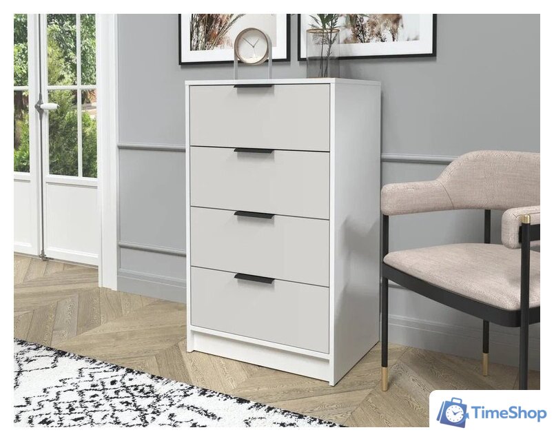 Комод Интерлиния Концепт КТ-К60 (персидский жемчуг/белый платинум) - Изображение №3 — Интернет-магазин Time-Shop