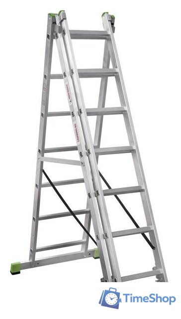 Лестница-стремянка Новая высота NV 223 алюминиевая трёхсекционная 3x7 ступеней - Изображение №4 — Интернет-магазин Time-Shop