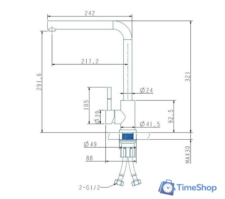 Смеситель ARFEKA Isis (black PVD) - Изображение №2 — Интернет-магазин Time-Shop