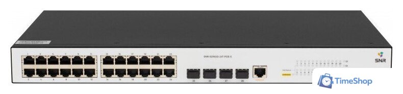 Управляемый коммутатор 2-го уровня SNR SNR-S2982G-24T-POE-E - Изображение №1 — Интернет-магазин Time-Shop