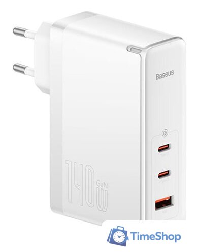 Сетевое зарядное Baseus GaN5 Pro Fast Charger 2C+U 140W EU (белый) - Изображение №1 — Интернет-магазин Time-Shop