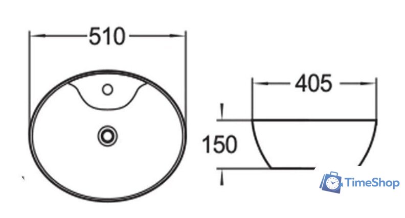 Умывальник SantiLine SL-1043 - Изображение №2 — Интернет-магазин Time-Shop