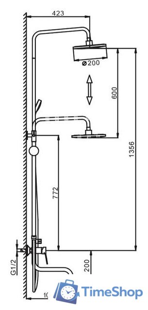Душевая система  FRAP F2429 - Изображение №2 — Интернет-магазин Time-Shop