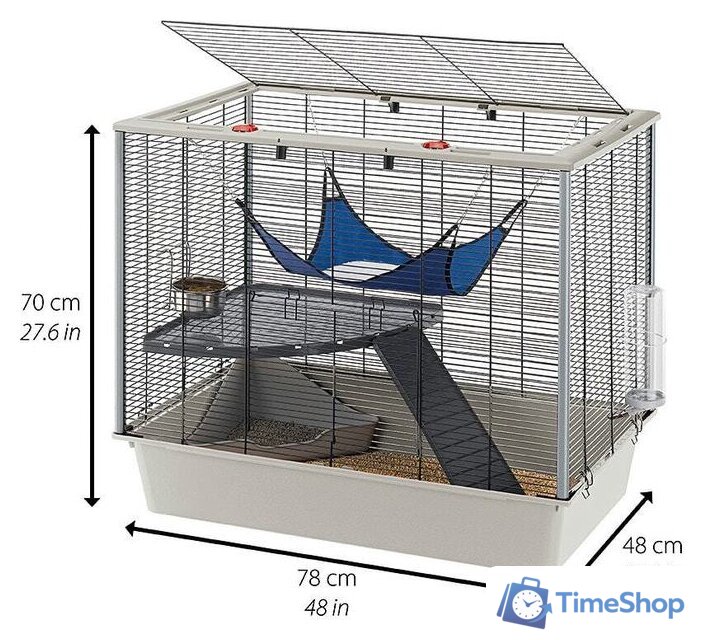 Клетка Ferplast Furat (белый) 57059814 - Изображение №2 — Интернет-магазин Time-Shop