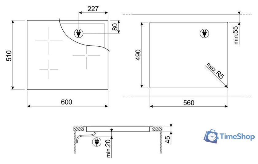 Варочная панель Smeg SI5632D - Изображение №2 — Интернет-магазин Time-Shop